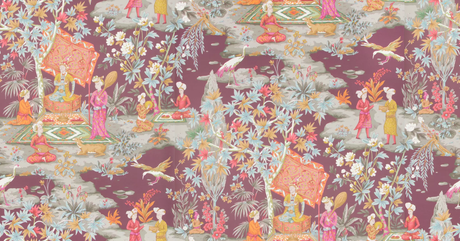 Brunschwig & Fils Lodi Garden Plum Wallpaper