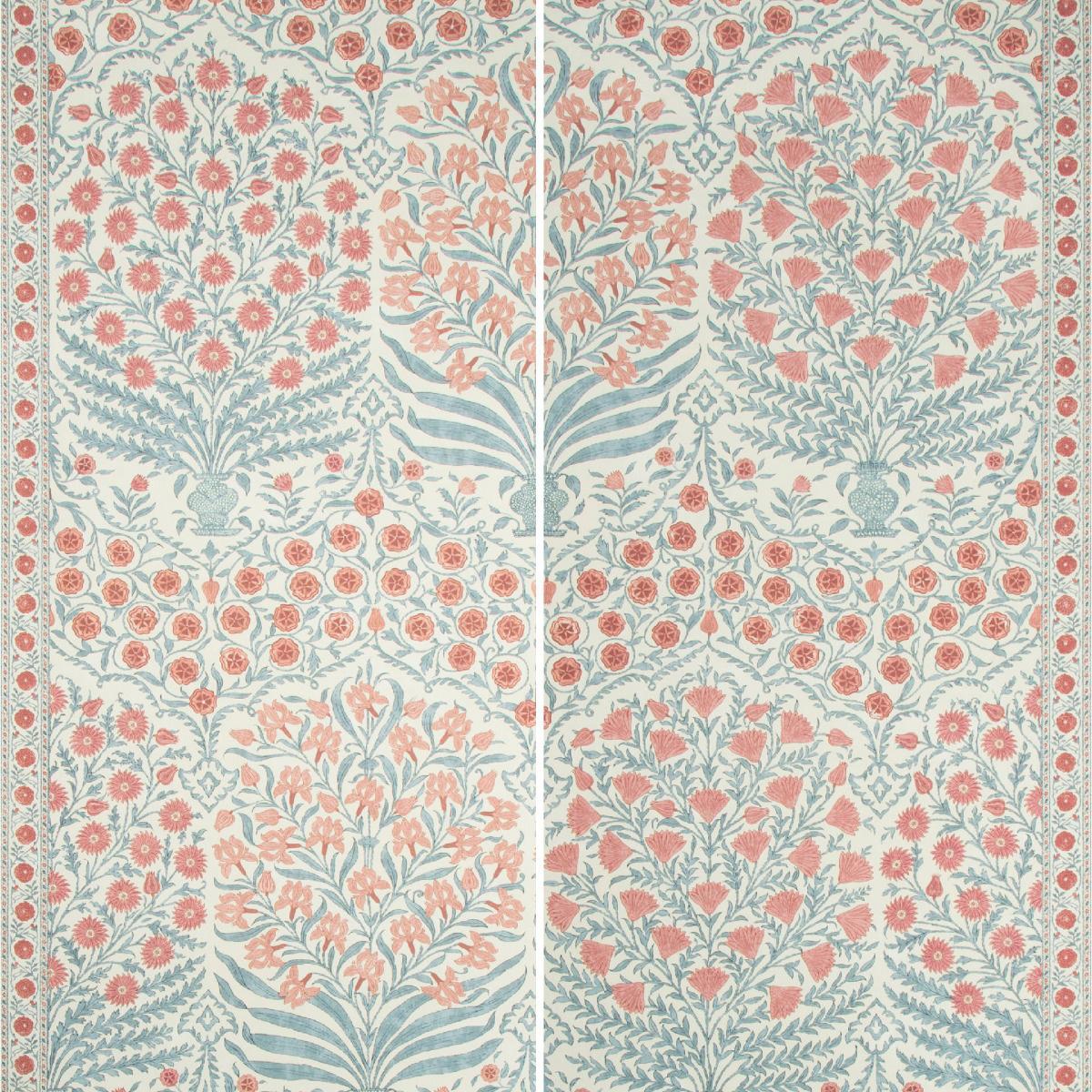 Lee Jofa SAMEERA PAPER RED/BLUE Wallpaper