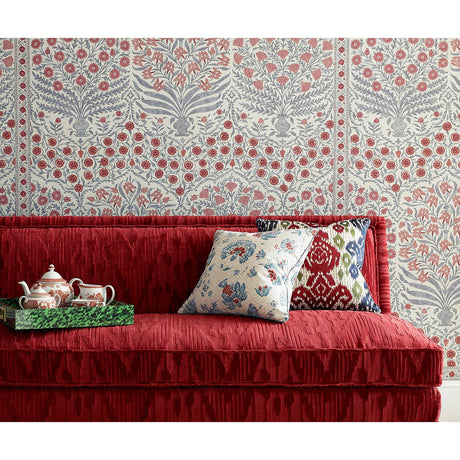 Lee Jofa SAMEERA PAPER RED/BLUE Wallpaper
