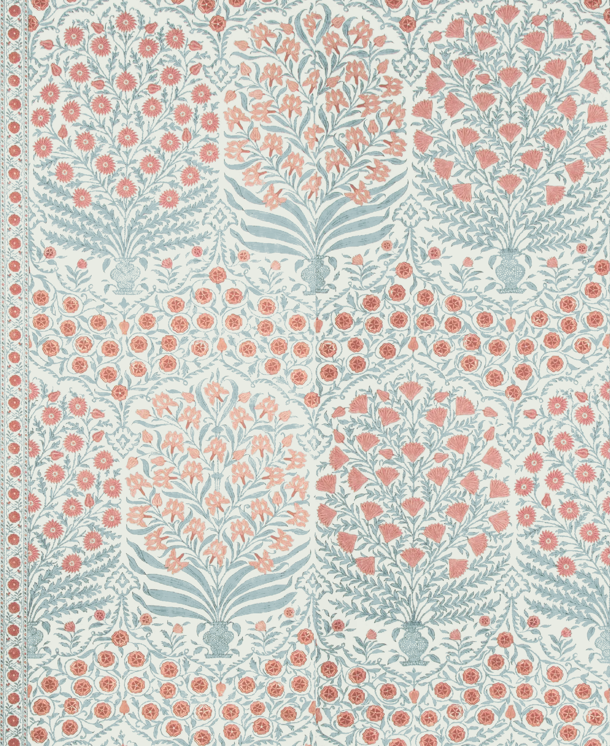 Lee Jofa SAMEERA PAPER RED/BLUE Wallpaper