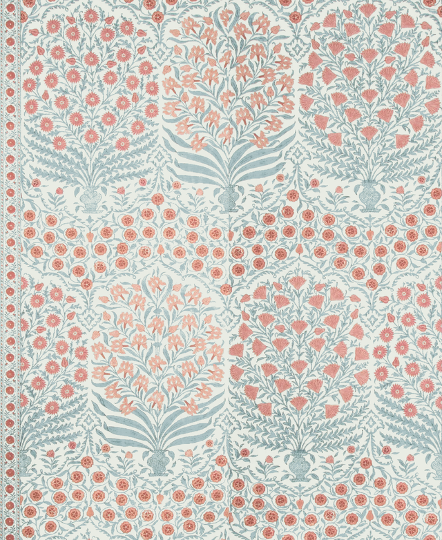 Lee Jofa SAMEERA PAPER RED/BLUE Wallpaper