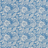 Schumacher Pomegranate Print Indigo Fabric