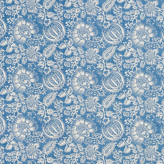 Schumacher Pomegranate Print Indigo Fabric