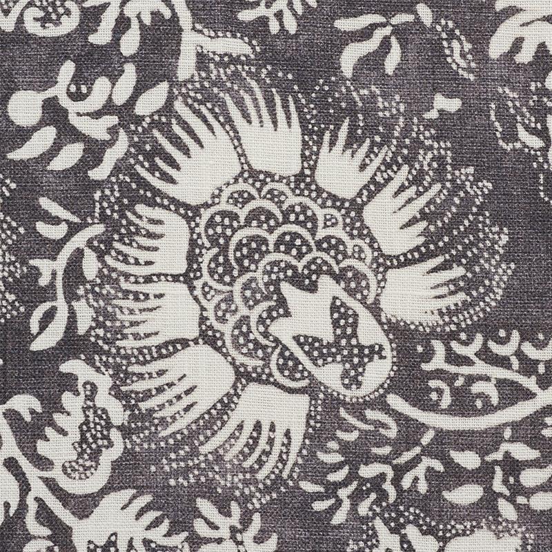 Schumacher Pomegranate Print Charcoal Fabric