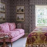 Schumacher Pomegranate Print Charcoal Fabric