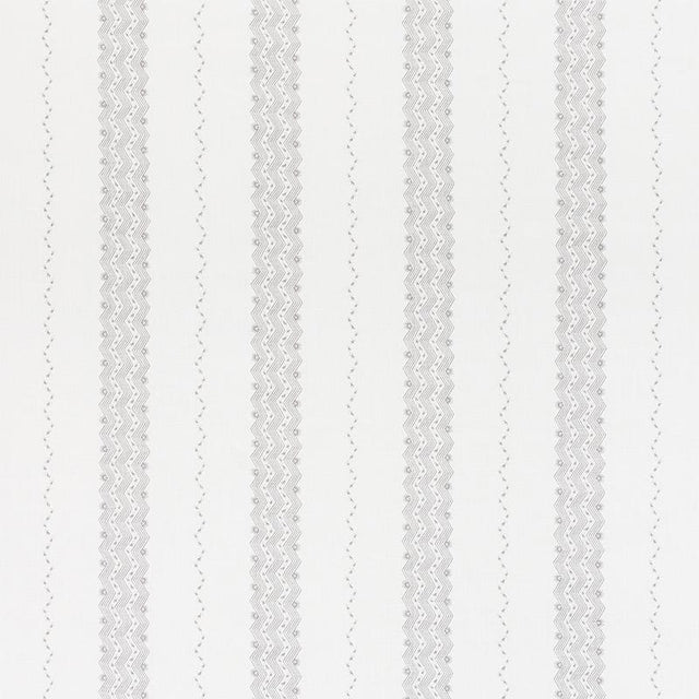 Schumacher Nauset Stripe Grey Fabric