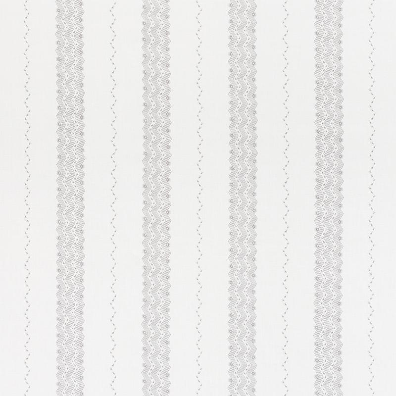 Schumacher Nauset Stripe Grey Fabric