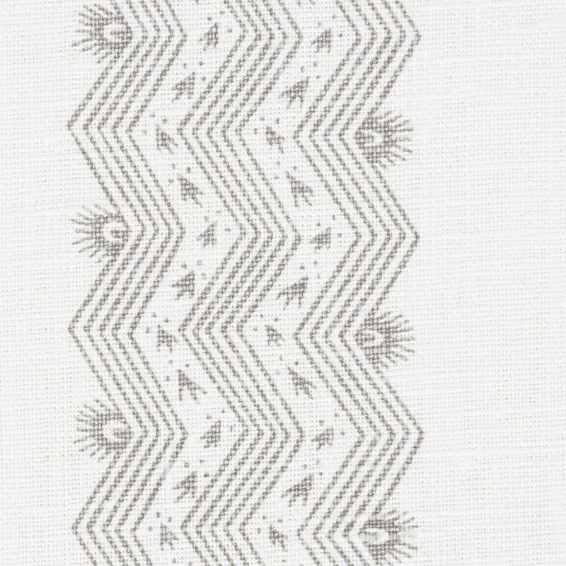 Schumacher Nauset Stripe Grey Fabric