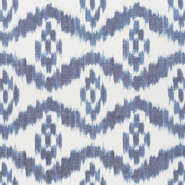 Schumacher Madaket Ikat Indigo Fabric