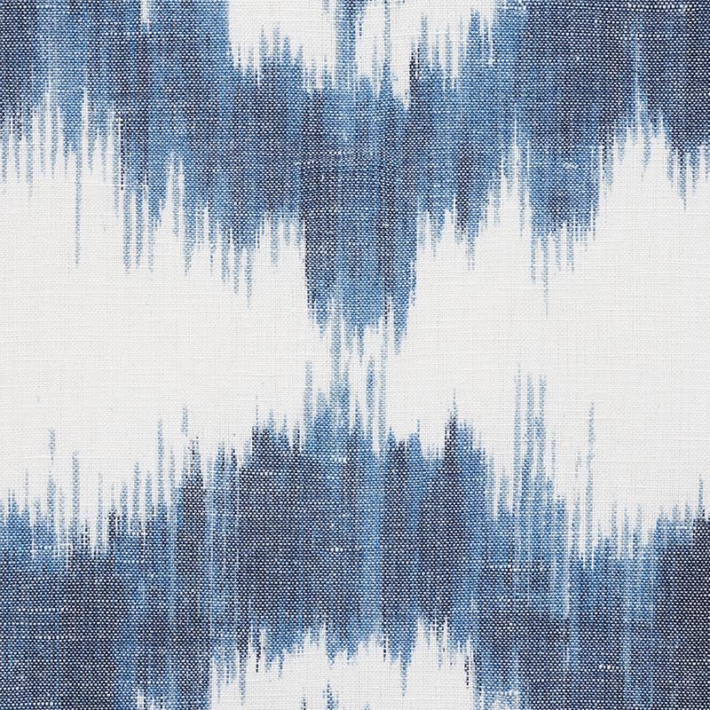 Schumacher Madaket Ikat Indigo Fabric