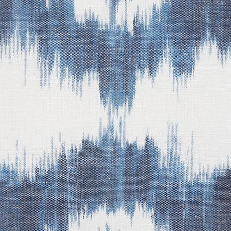 Schumacher Madaket Ikat Indigo Fabric