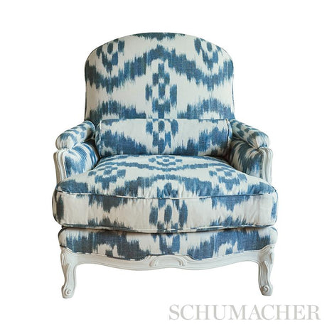 Schumacher Madaket Ikat Indigo Fabric