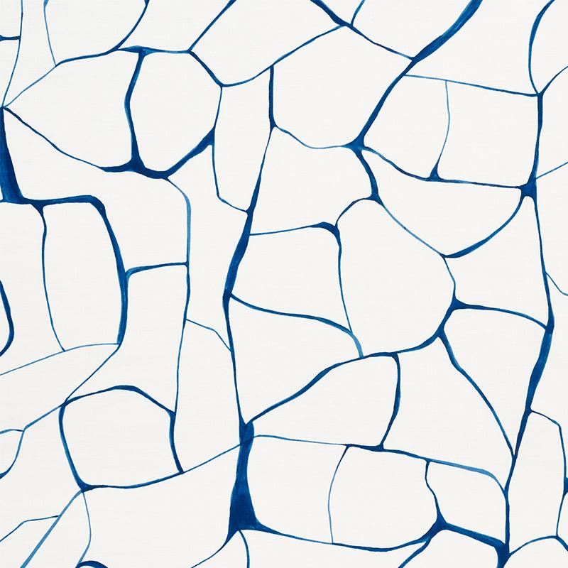 Schumacher Filigree Navy Fabric