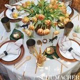 Schumacher Overlapping Dashes Brown & White Fabric