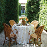 Schumacher Overlapping Dashes Brown & White Fabric