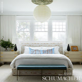 Schumacher Overlapping Dashes Brown & White Fabric