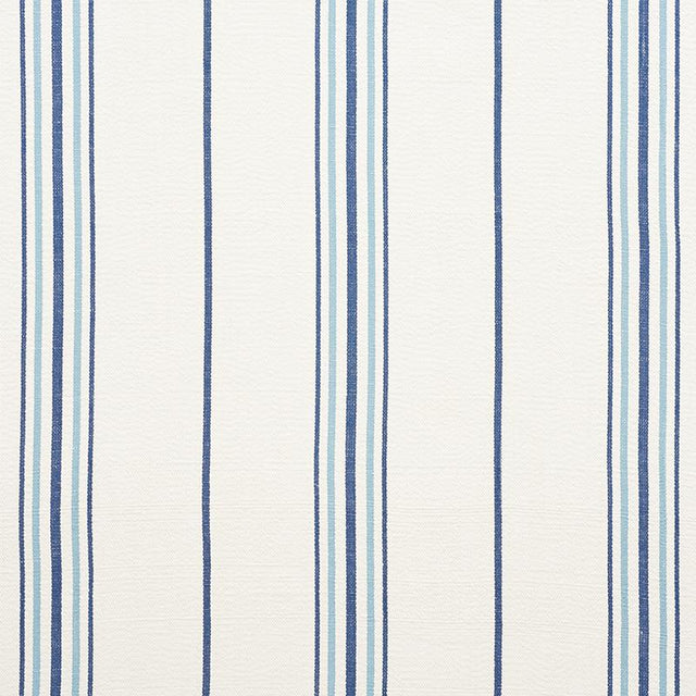 Schumacher Scarset Stripe Blues Fabric