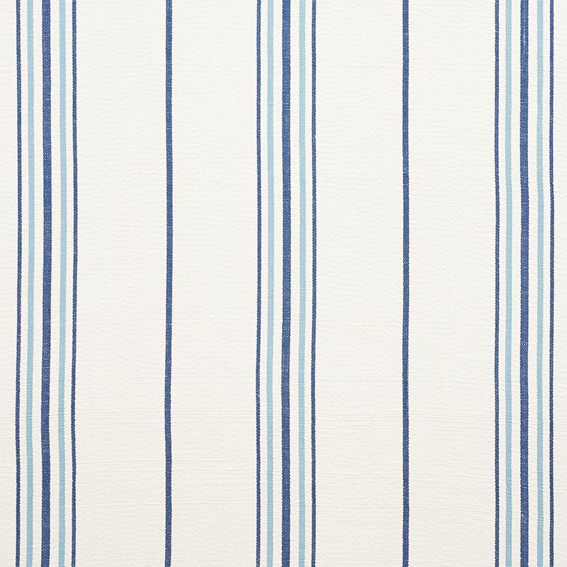 Schumacher Scarset Stripe Blues Fabric