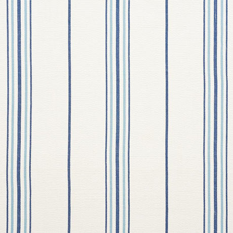 Schumacher Scarset Stripe Blues Fabric