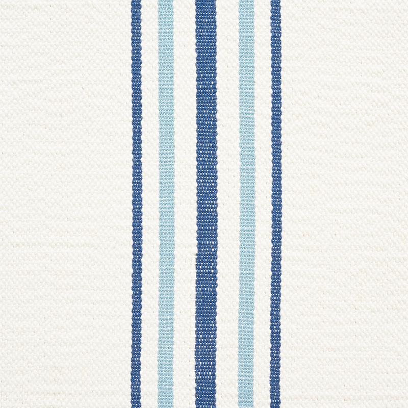 Schumacher Scarset Stripe Blues Fabric