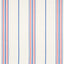 Schumacher Scarset Stripe Blue  & Red Fabric