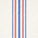 Schumacher Scarset Stripe Blue  & Red Fabric
