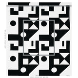 Schumacher Binary Embroidery Black Fabric