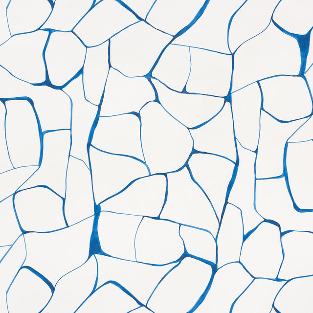 Schumacher Filigree Navy Wallpaper