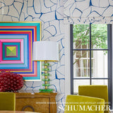 Schumacher Filigree Navy Wallpaper