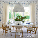Schumacher Filigree Navy Wallpaper