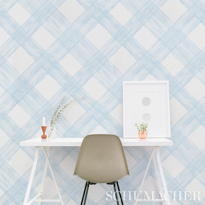 Schumacher Traverse Linen Wallpaper