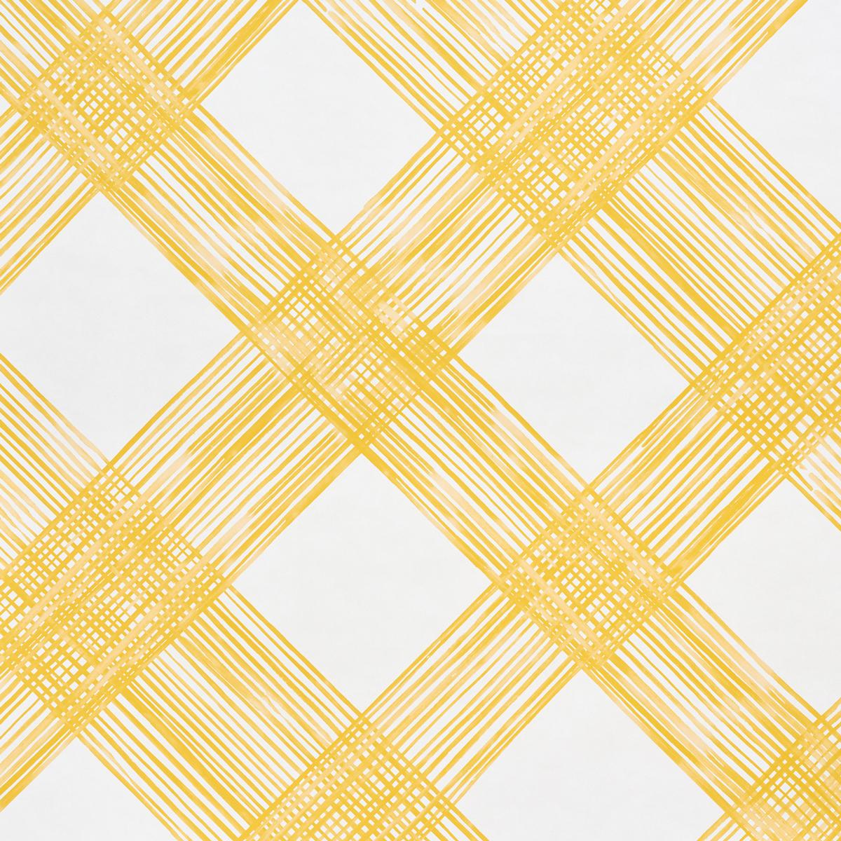Schumacher Traverse Yellow Wallpaper