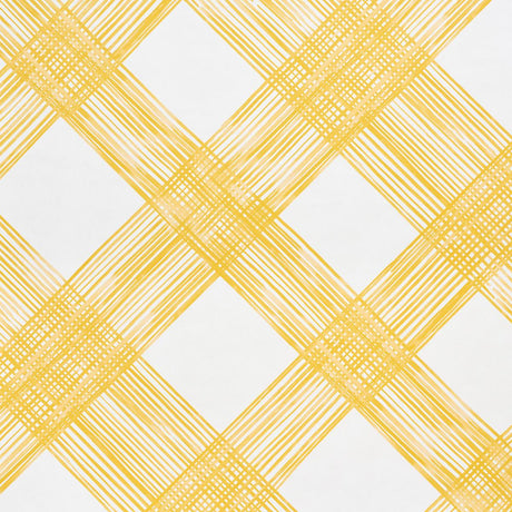 Schumacher Traverse Yellow Wallpaper