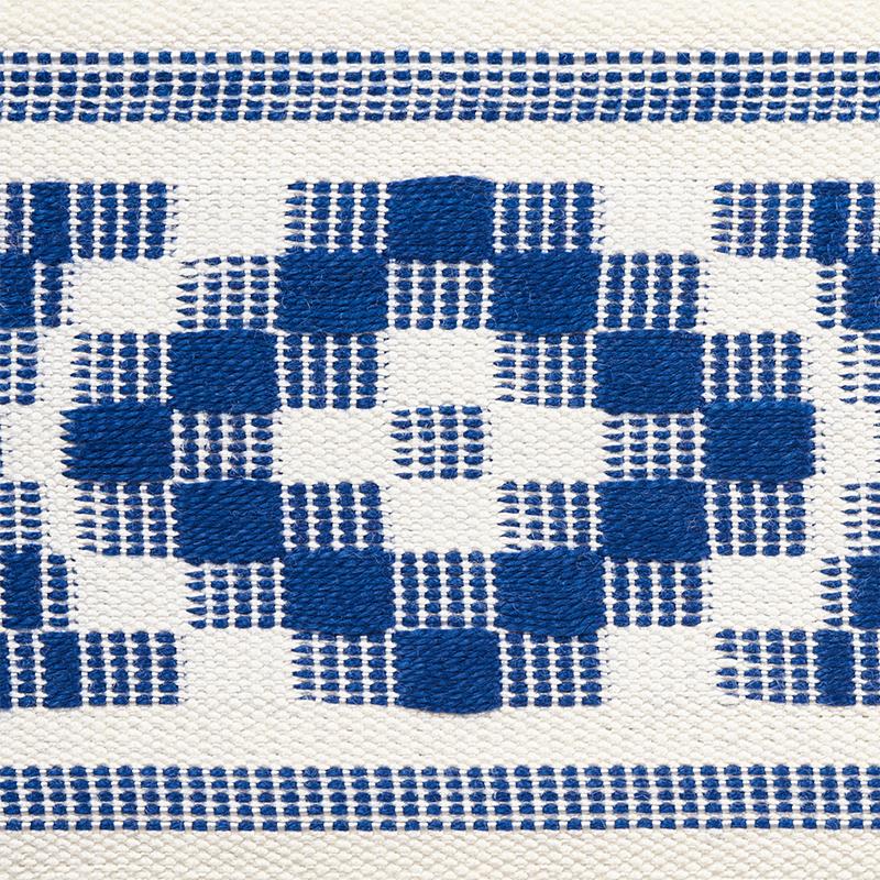 Schumacher Maidstone Tape Blue Trim
