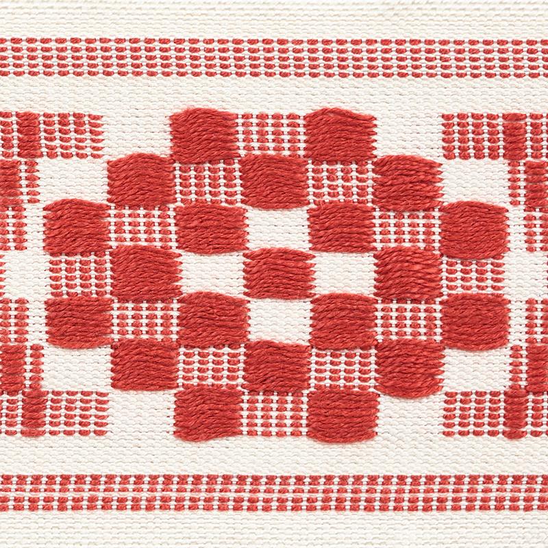 Schumacher Maidstone Tape Coral Trim