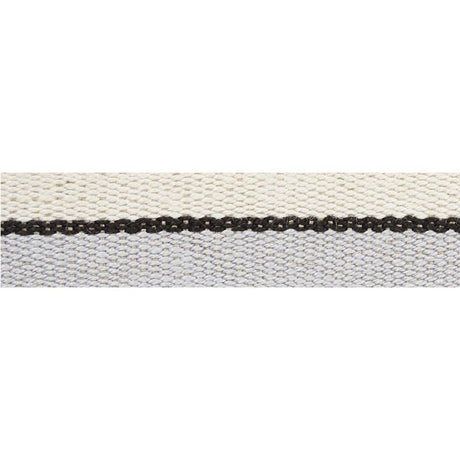 Schumacher White Black & Silvery Blue Ile Saint-Louis Narrow Tape