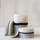 Schumacher White Black & Silvery Blue Ile Saint-Louis Narrow Tape