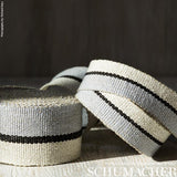 Schumacher White Black & Silvery Blue Ile Saint-Louis Medium Tape