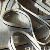 Schumacher White Black & Silvery Blue Ile Saint-Louis Medium Tape