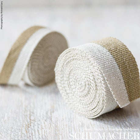 Schumacher White & Gold Modern Neutral Iii Medium Tape