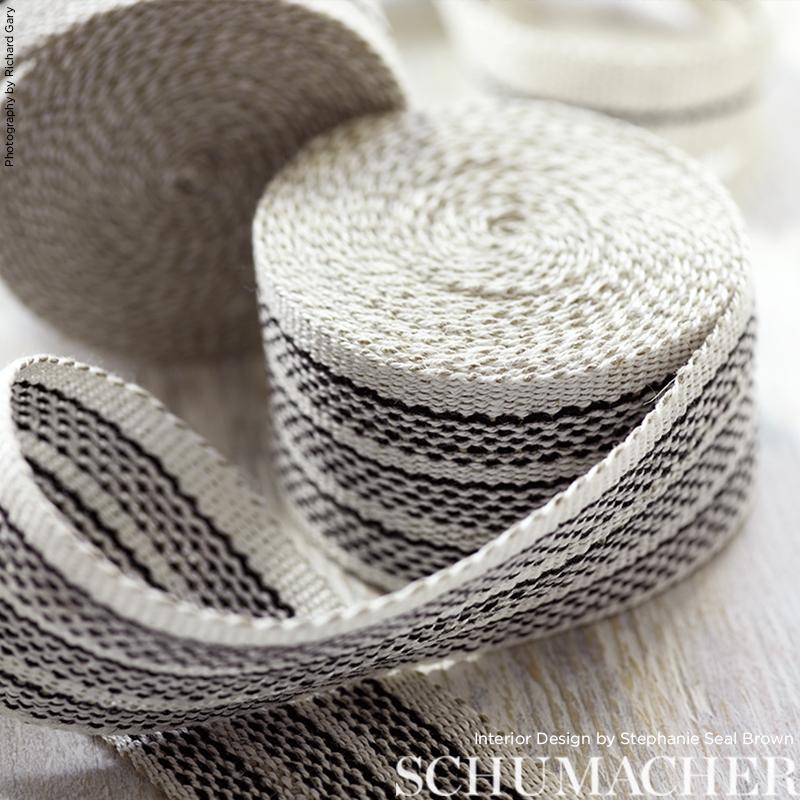 Schumacher White & Black Agnes Medium Tape
