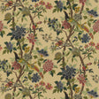 G P & J Baker HYDRANGEA BIRD PARCHMENT Fabric