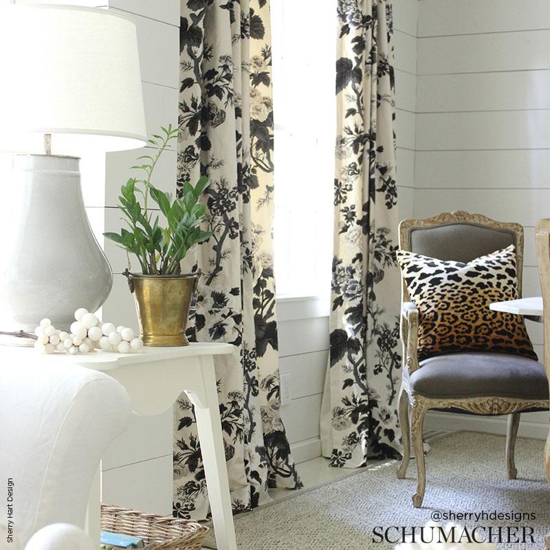 Schumacher Pyne Hollyhock Blush Fabric