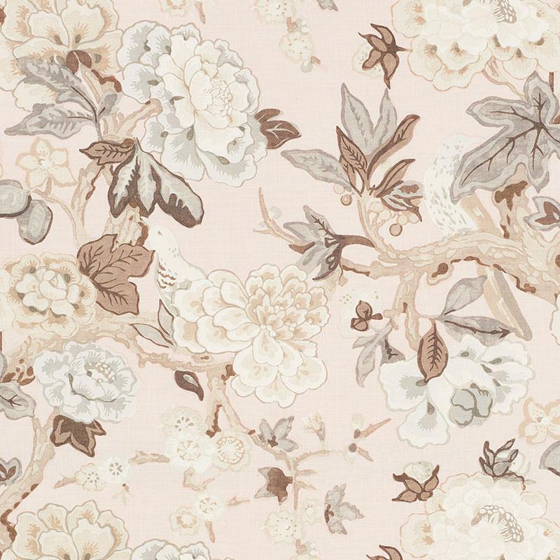 Schumacher Bermuda Blossoms Blush Fabric