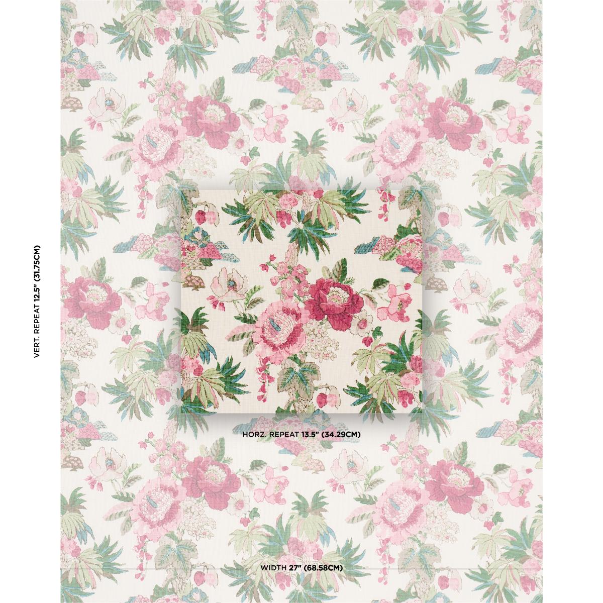 Schumacher Floribunda Document Fabric