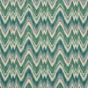 Schumacher Valkyrie Flame Stitch Emerald & Peacock Fabric