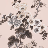 Schumacher Pyne Hollyhock Blush Wallpaper