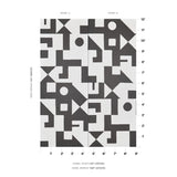 Schumacher Binary Panel Set Black Wallpaper