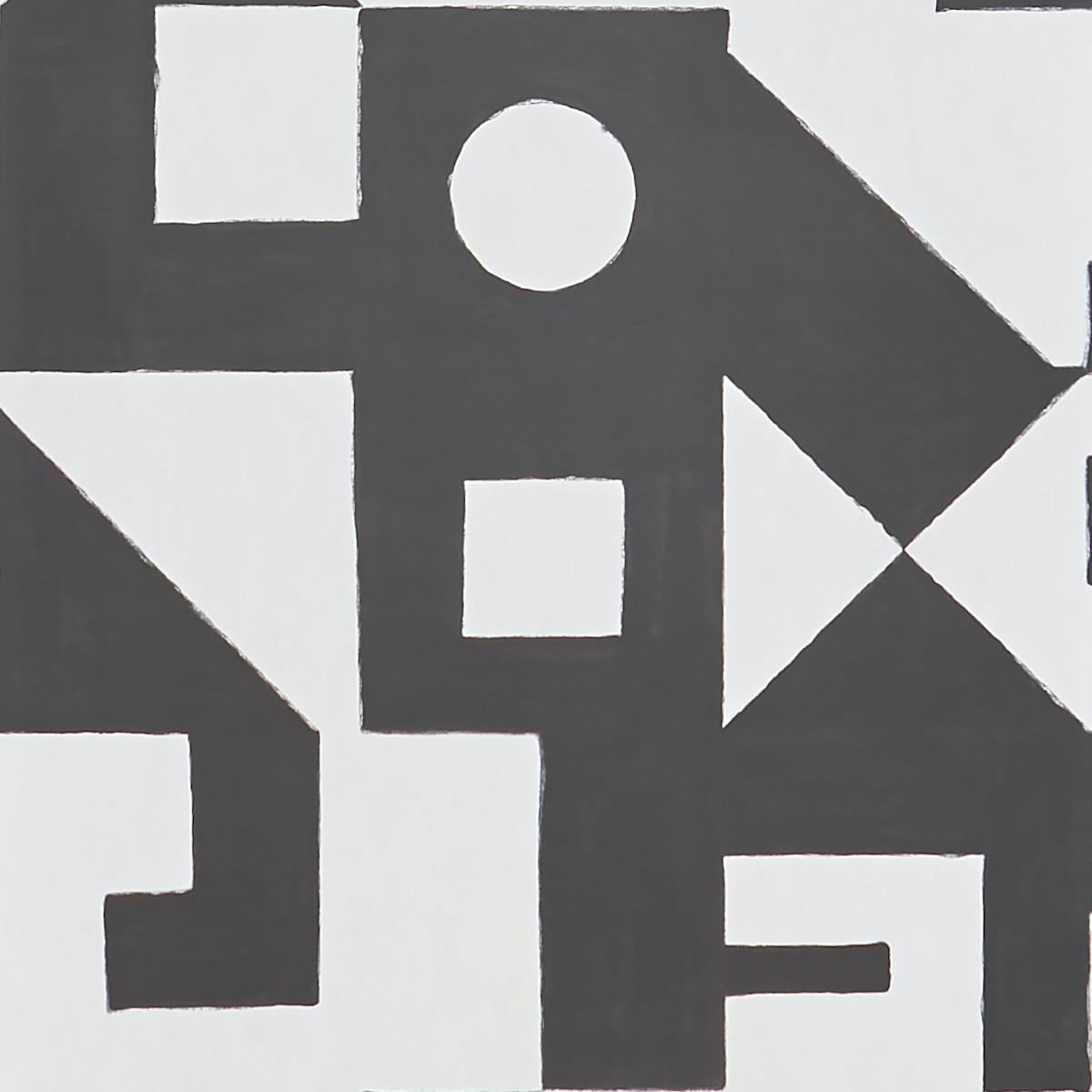 Schumacher Binary Panel Set Black Wallpaper