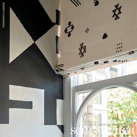 Schumacher Binary Panel Set Black Wallpaper